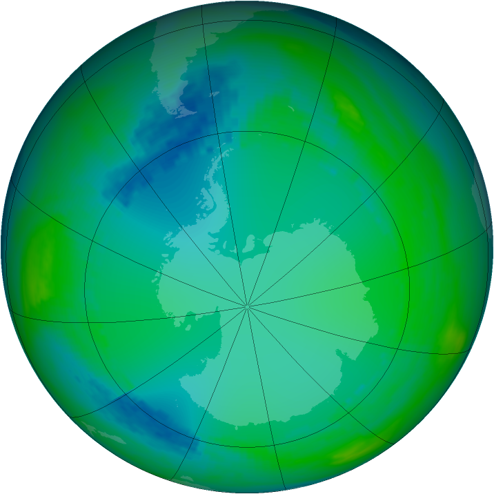 Ozone Map 1991-07-14